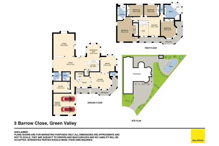 Floorplan of Homely house listing, 3 Barrow Close, Green Valley NSW 2168
