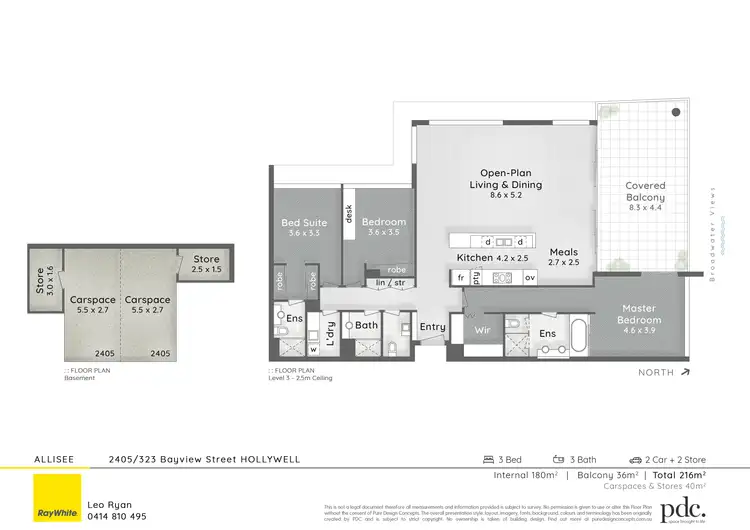 Floorplan of Homely apartment listing, 2405/323 Bayview Street, Hollywell QLD 4216