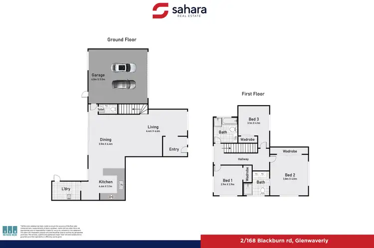 Floorplan of Homely townhouse listing, 2/168 Blackburn Road, Glen Waverley VIC 3150