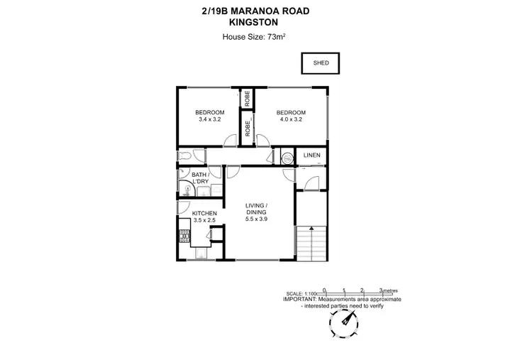 Floorplan of Homely villa listing, 2/19b Maranoa Road, Kingston TAS 7050