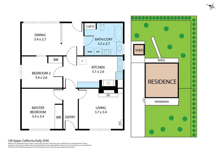 Floorplan of Homely house listing, 128 Upper California Gully Road, California Gully VIC 3556