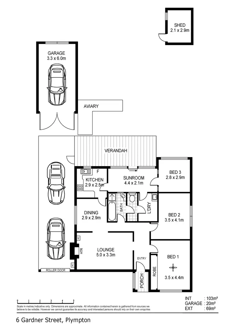 Floorplan of Homely house listing, 6 Gardner Street, Plympton SA 5038