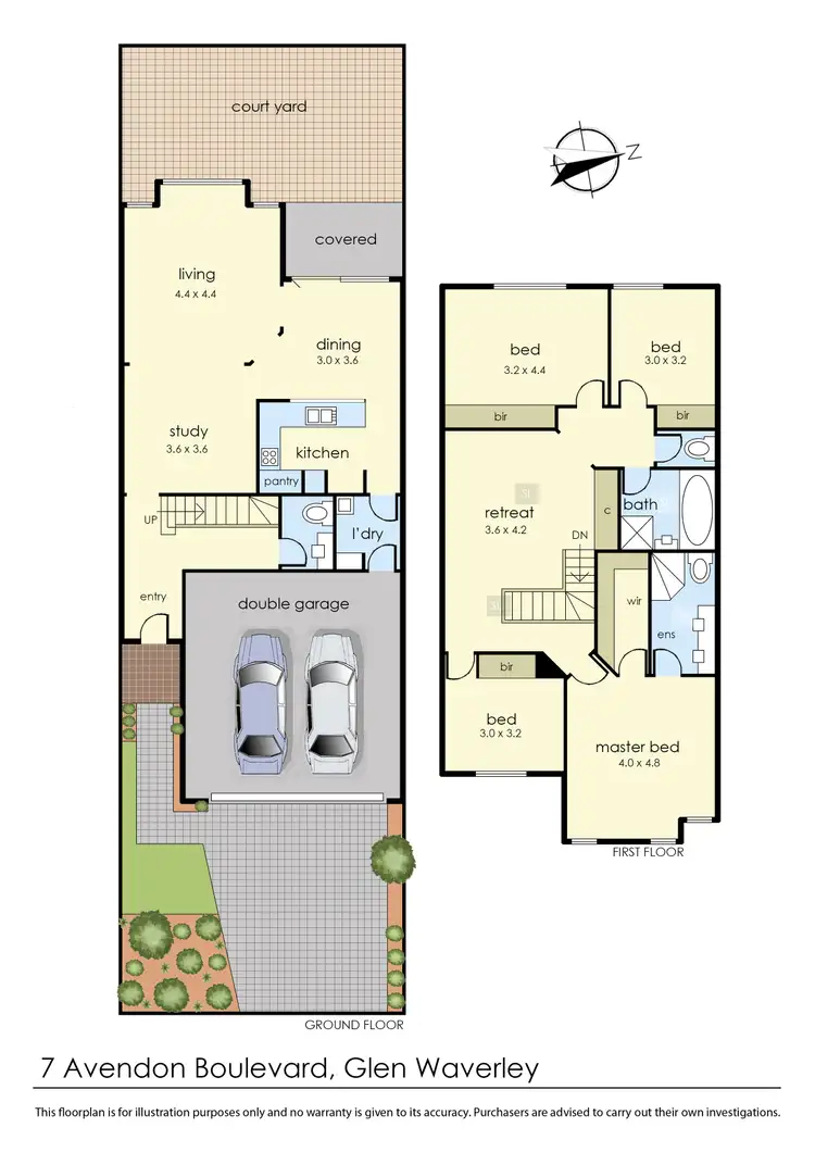 Floorplan of Homely townhouse listing, 7 Avendon Boulevard, Glen Waverley VIC 3150