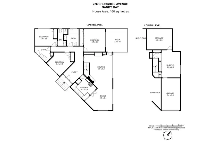 Floorplan of Homely house listing, 226 Churchill Avenue, Sandy Bay TAS 7005