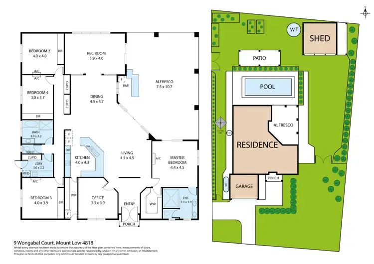 Floorplan of Homely house listing, 9 Wongabel Court, Mount Low QLD 4818