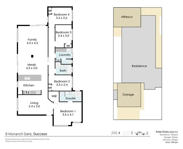 Floorplan of Homely house listing, 9 Monarch Gate, Success WA 6164