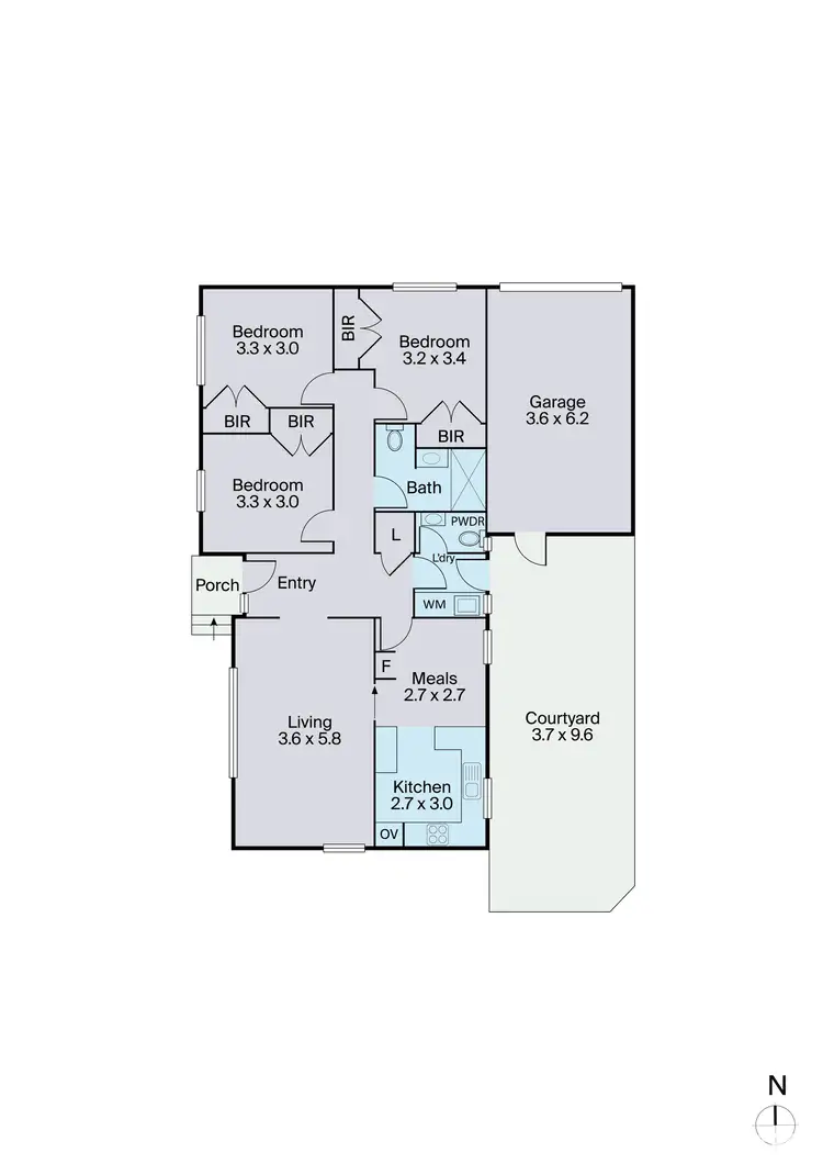 Floorplan of Homely unit listing, 1/55 Dobson Street, Ferntree Gully VIC 3156