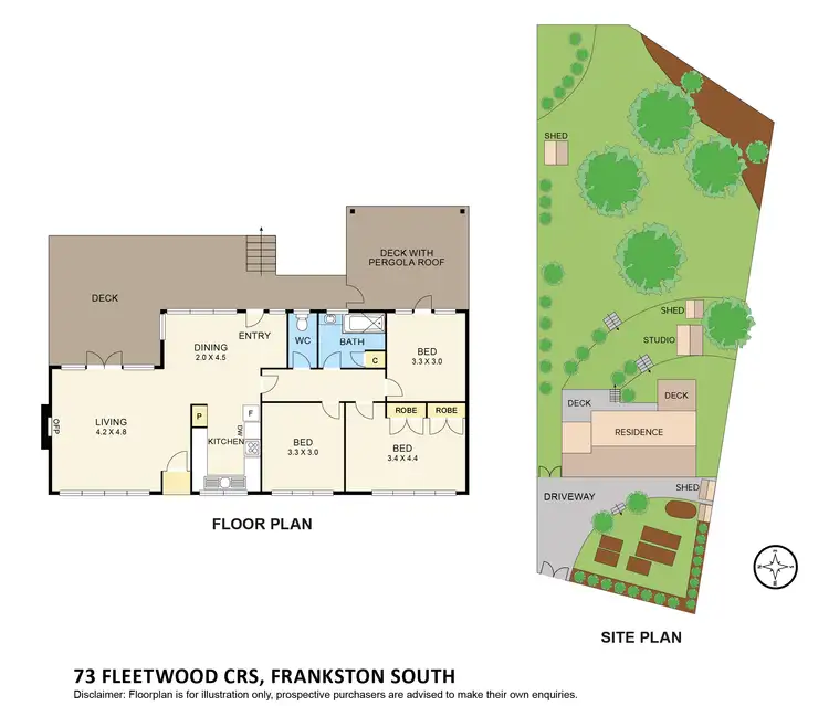 Floorplan of Homely house listing, 73 Fleetwood Crescent, Frankston South VIC 3199