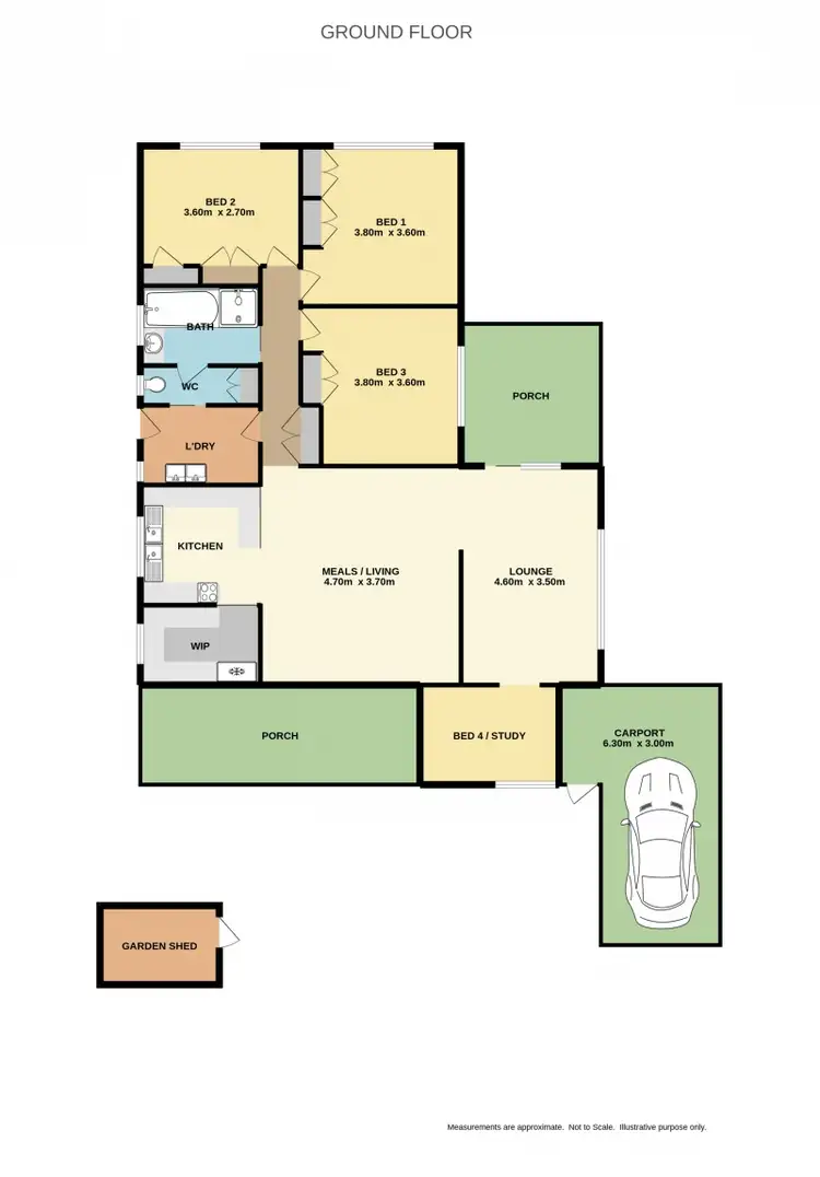 Floorplan of Homely house listing, 14A Dunn Street, Benalla VIC 3672