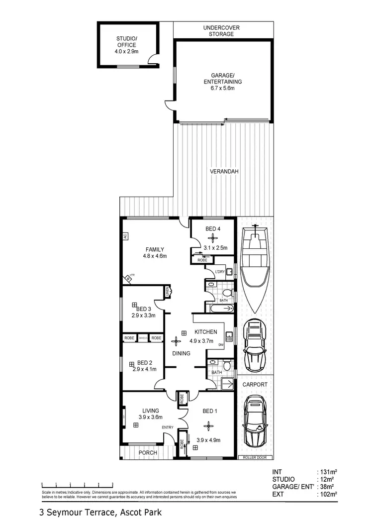 Floorplan of Homely house listing, 3 Seymour Terrace, Ascot Park SA 5043