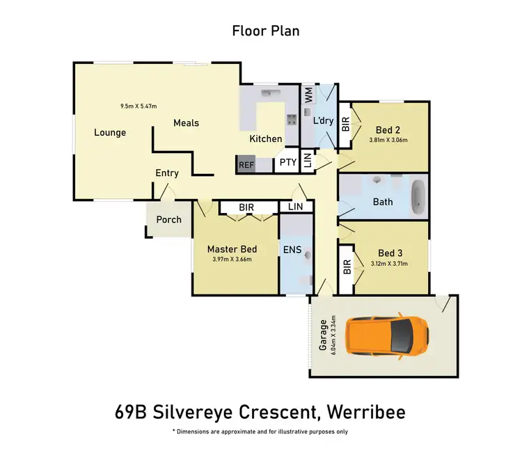 Floorplan of Homely house listing, 69B Silvereye Crescent, Werribee VIC 3030
