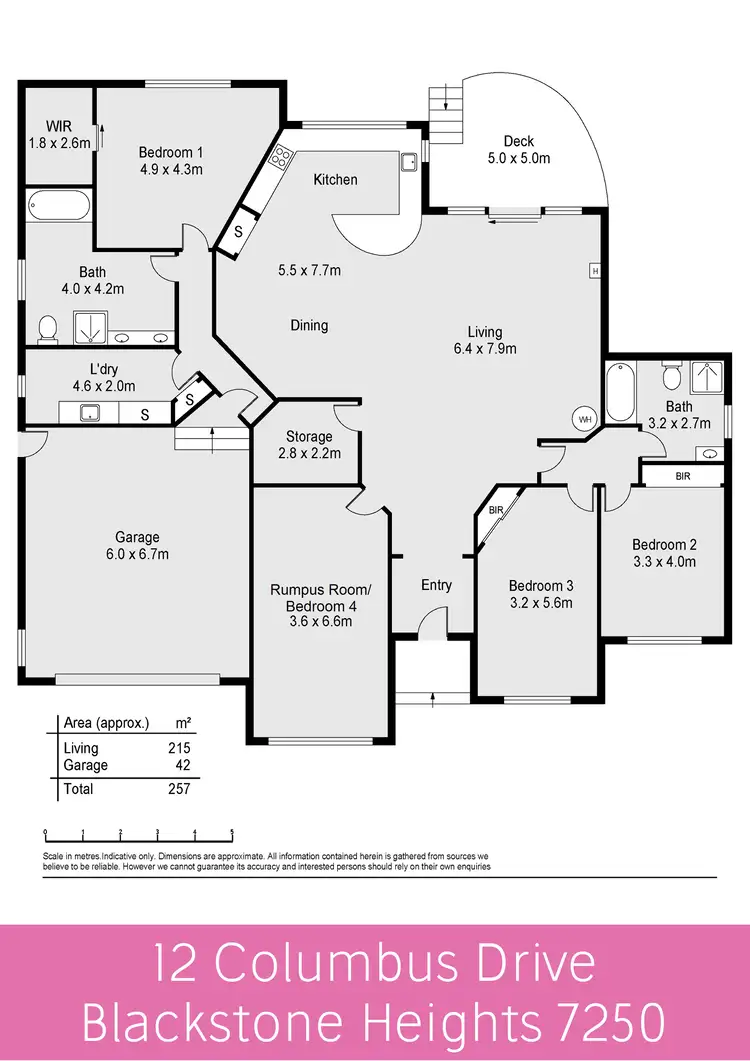 Floorplan of Homely house listing, 12 Columbus Drive,, Blackstone Heights TAS 7250