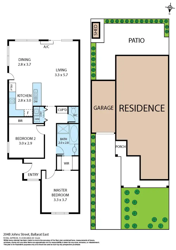 Floorplan of Homely house listing, 204B Johns Street, Ballarat East VIC 3350