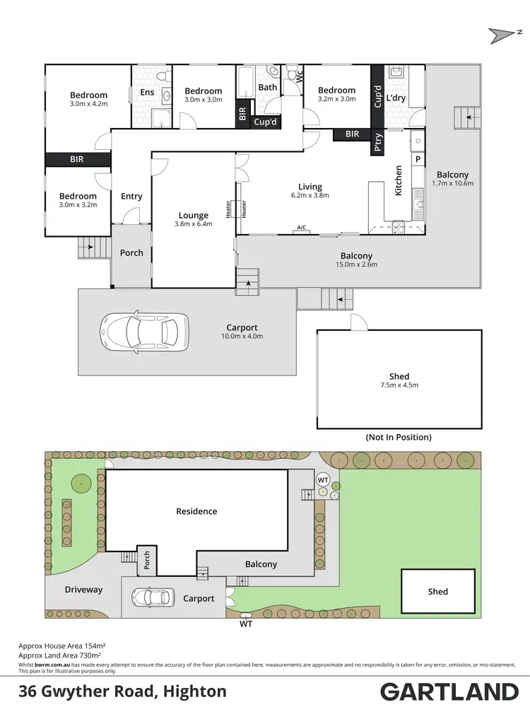 Floorplan of Homely house listing, 36 Gwyther Road, Highton VIC 3216