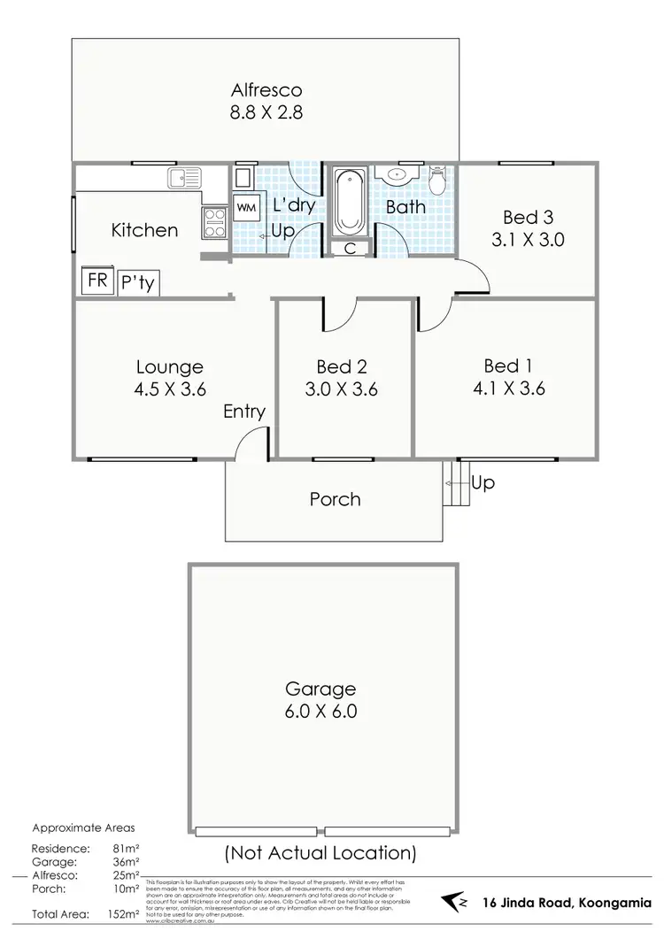 Floorplan of Homely house listing, 16 Jinda Road, Koongamia WA 6056