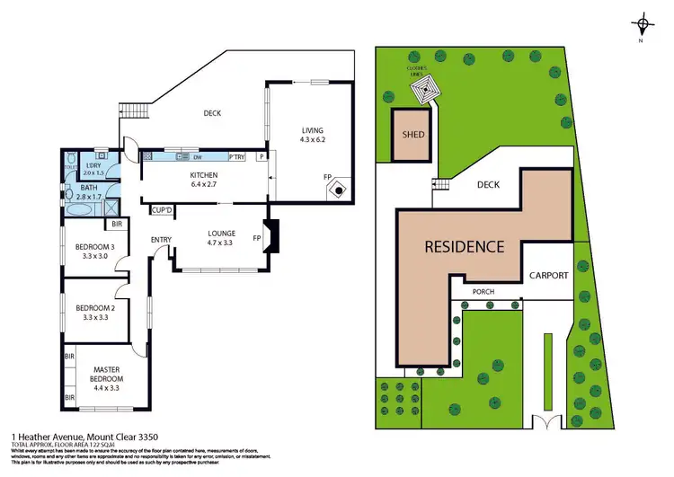 Floorplan of Homely house listing, 1 Heather Avenue, Mount Clear VIC 3350