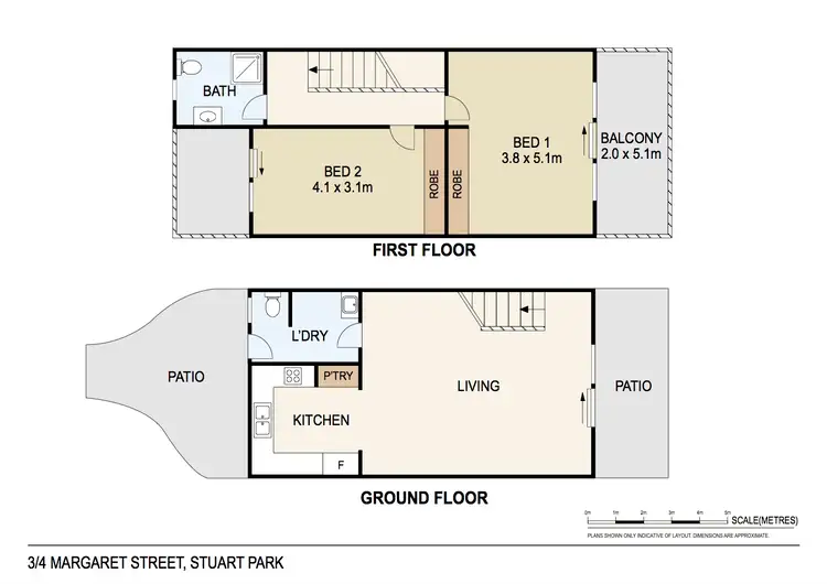 Floorplan of Homely townhouse listing, 3/4 Margaret Street, Stuart Park NT 820