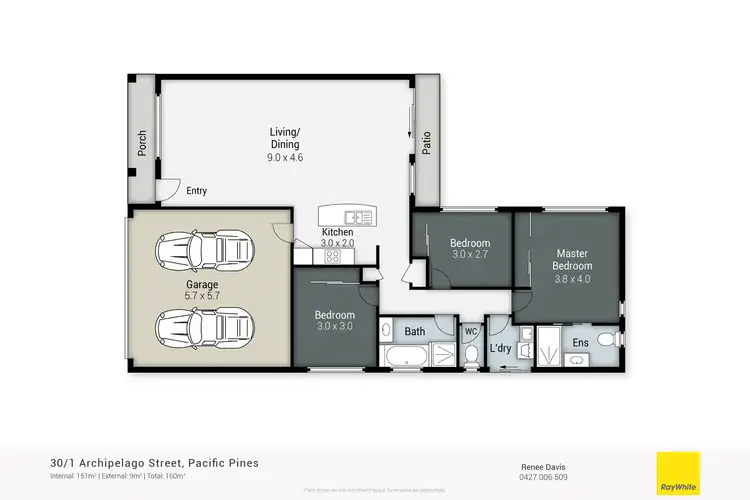 Floorplan of Homely semi-detached listing, 30/1 Archipelago Street, Pacific Pines QLD 4211
