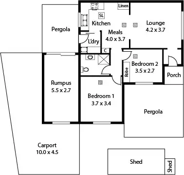 Floorplan of Homely house listing, 21 Down Crescent, Salisbury Downs SA 5108