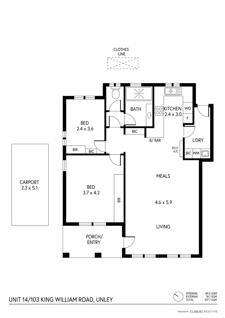 Floorplan of Homely unit listing, 14/103 King William Road, Unley SA 5061