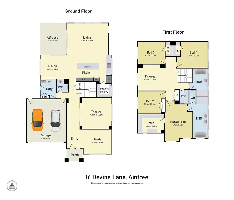 Floorplan of Homely house listing, 16 Devine Lane, Aintree VIC 3336