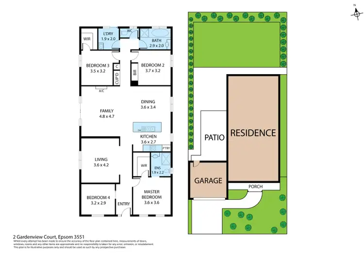 Floorplan of Homely house listing, 2 Gardenview Court, Epsom VIC 3551