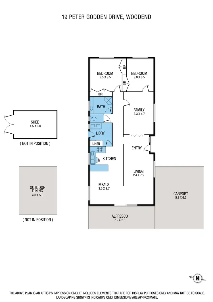 Floorplan of Homely house listing, 19 Peter Godden Drive, Woodend VIC 3442