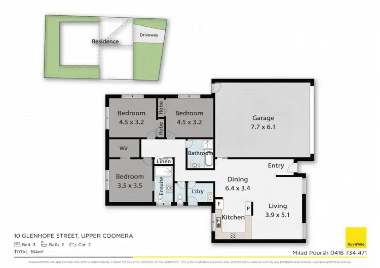 Floorplan of Homely semi-detached listing, 10 Glenhope Street, Upper Coomera QLD 4209