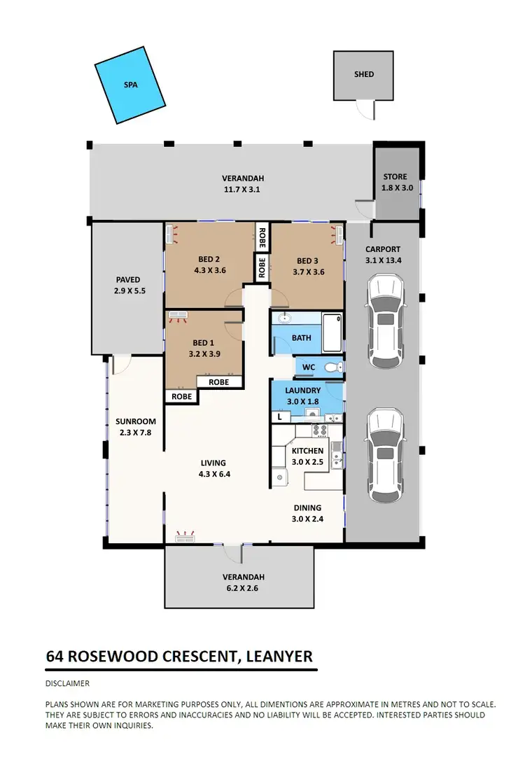 Floorplan of Homely house listing, 64 Rosewood Crescent, Leanyer NT 812