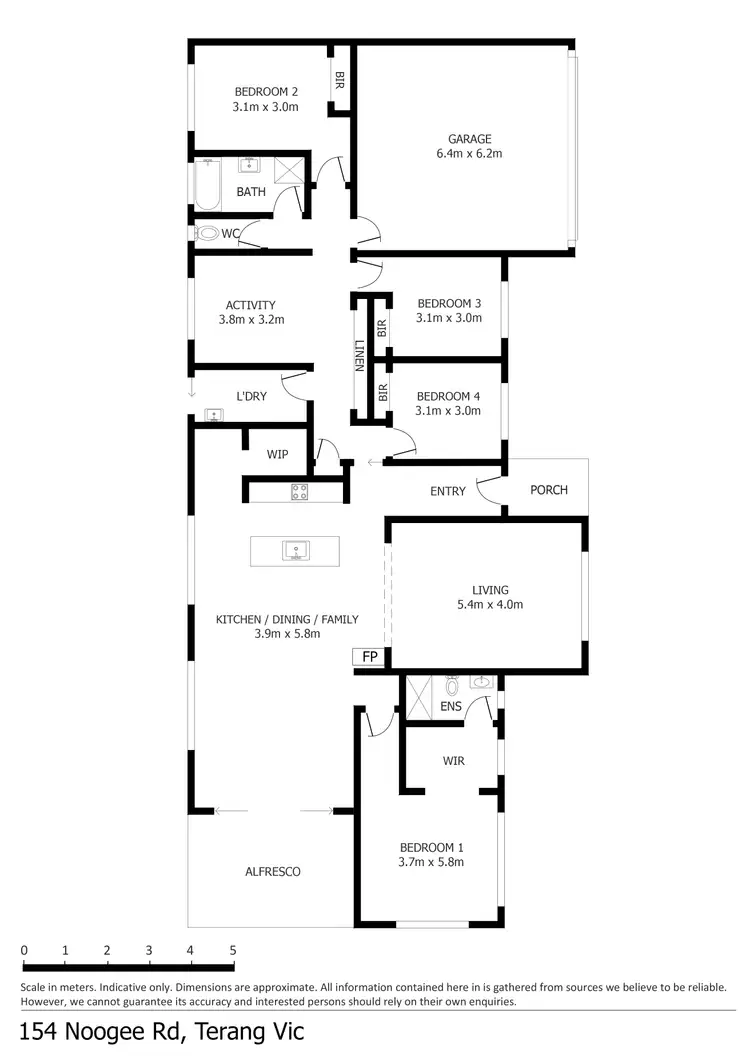Floorplan of Homely house listing, 154 Noogee Road, Terang VIC 3264