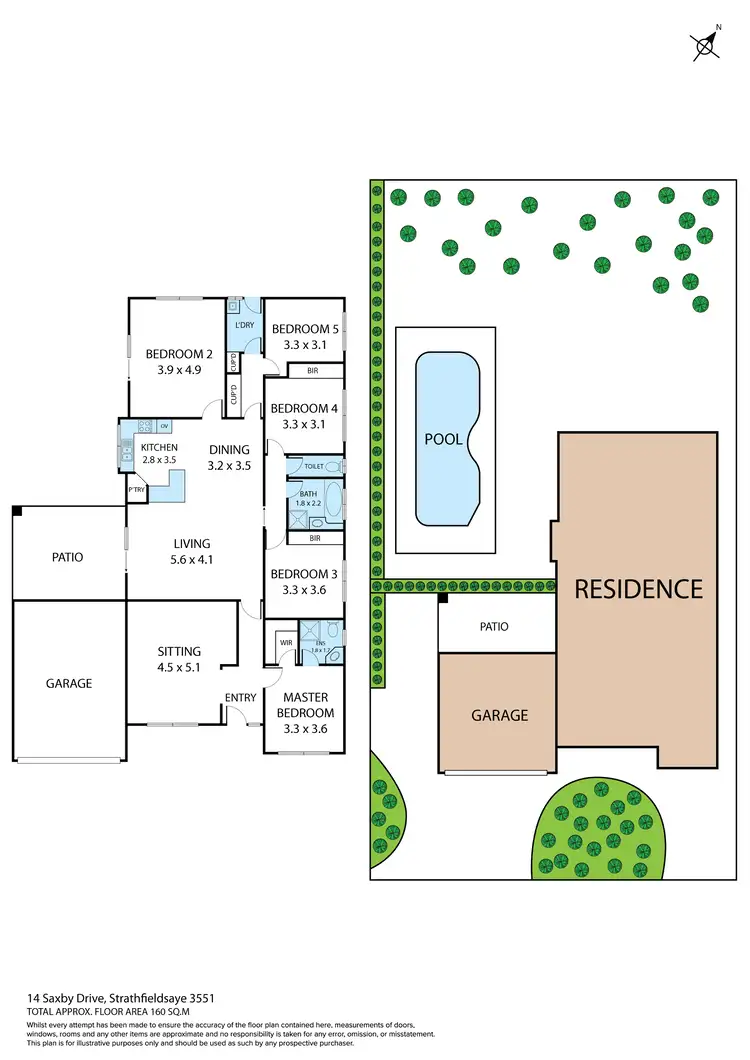 Floorplan of Homely house listing, 14 Saxby Drive, Strathfieldsaye VIC 3551