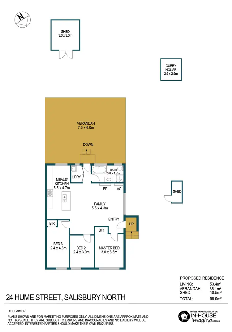 Floorplan of Homely house listing, 24 Hume Street, Salisbury North SA 5108