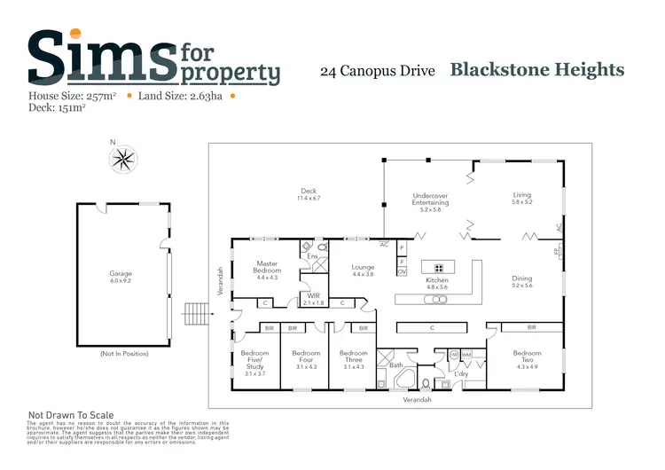 Floorplan of Homely house listing, 24 Canopus Drive, Blackstone Heights TAS 7250