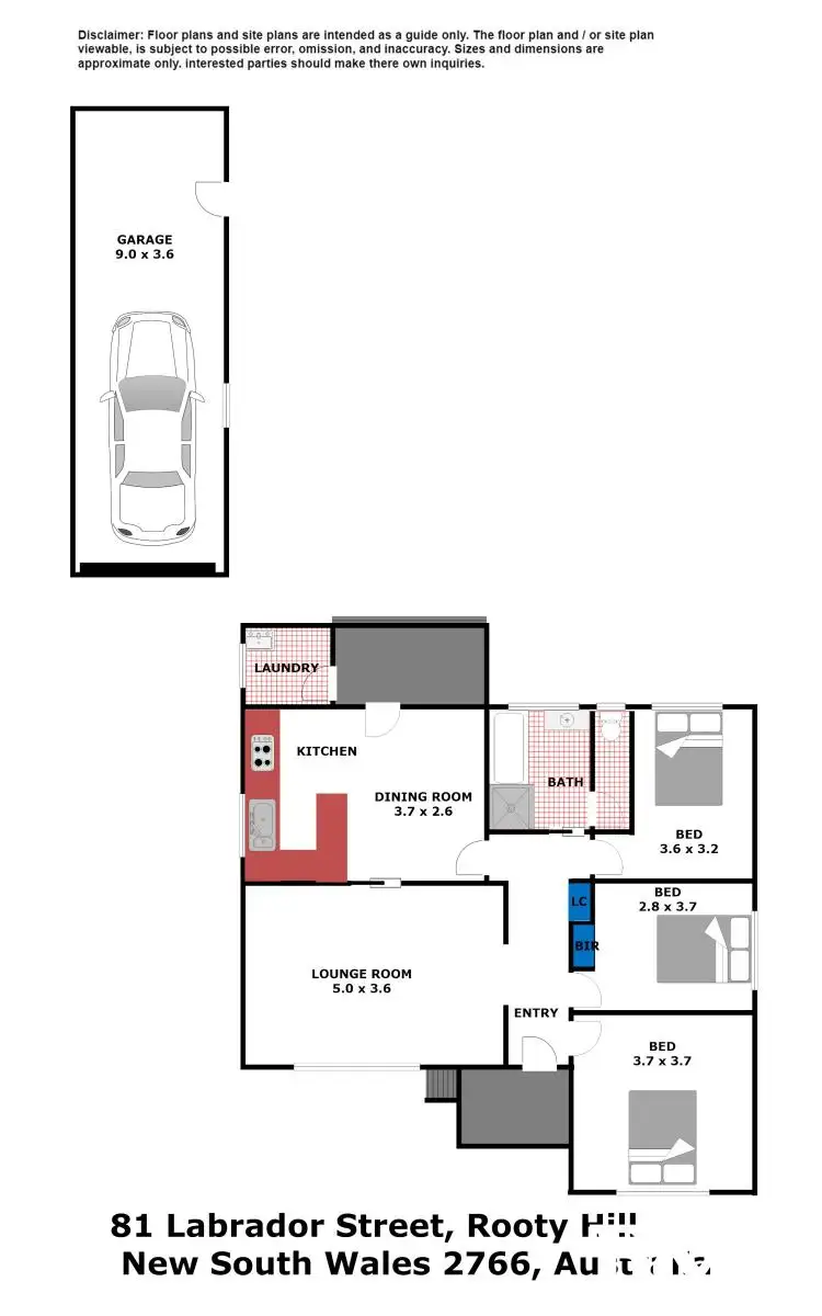 Floorplan of Homely house listing, 81 Labrador Street, Rooty Hill NSW 2766