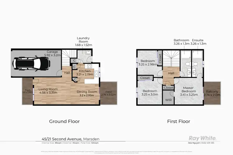 Floorplan of Homely townhouse listing, 45/21 Second Avenue, Marsden QLD 4132