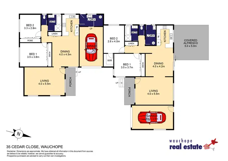 Floorplan of Homely block of units listing, 35 Cedar Close, Wauchope NSW 2446