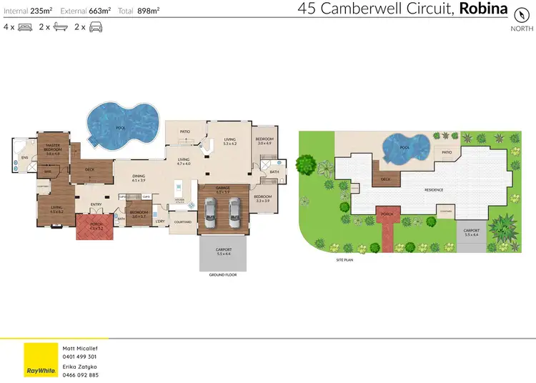 Floorplan of Homely house listing, 45 Camberwell Circuit, Robina QLD 4226