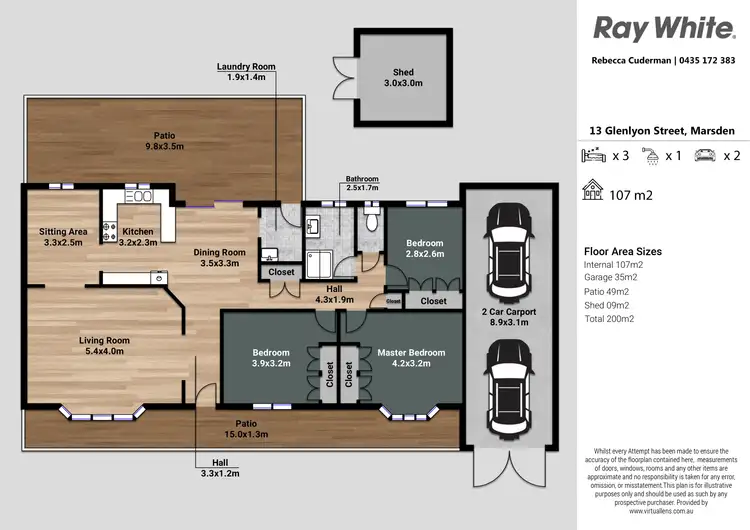 Floorplan of Homely house listing, 13 Glenlyon Street, Marsden QLD 4132