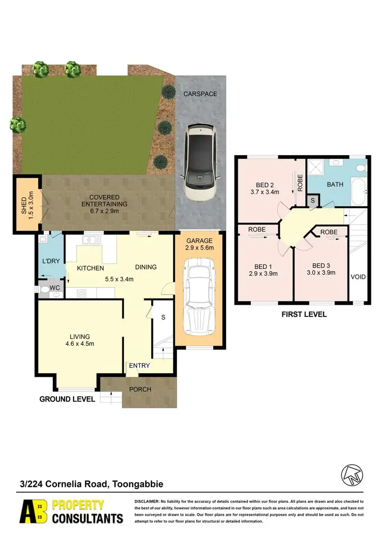 Floorplan of Homely townhouse listing, 3/222-228 Cornelia Road, Toongabbie NSW 2146
