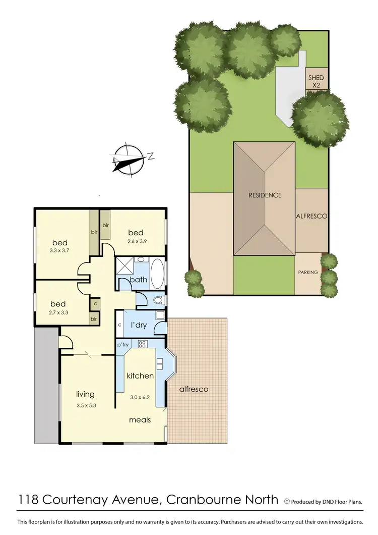 Floorplan of Homely house listing, 118 Courtenay Avenue, Cranbourne North VIC 3977