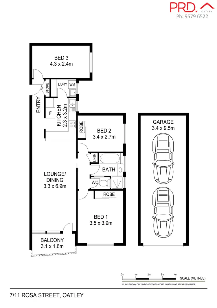 Floorplan of Homely unit listing, 7/11 Rosa Street, Oatley NSW 2223
