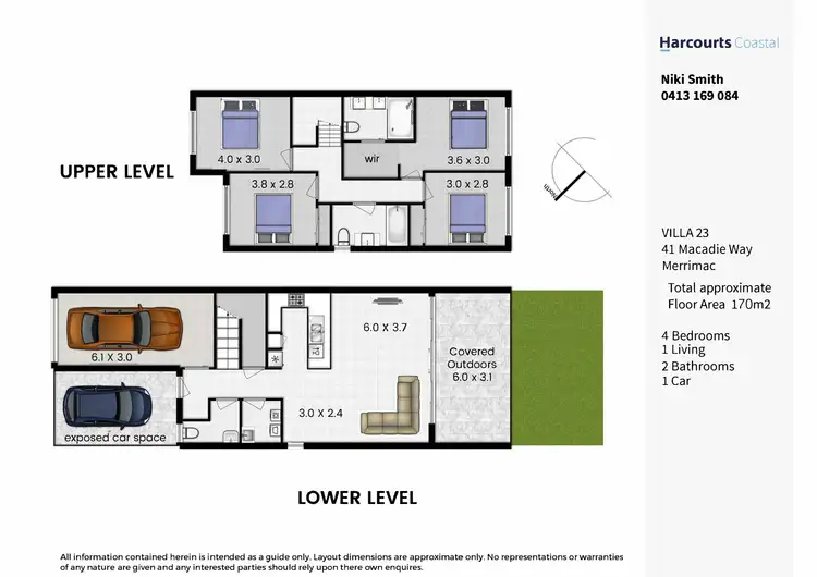 Floorplan of Homely townhouse listing, 23/41 Macadie Way, Merrimac QLD 4226