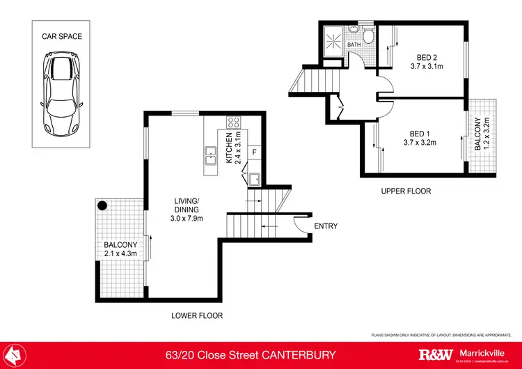 Floorplan of Homely apartment listing, 63/20 Close Street, Canterbury NSW 2193