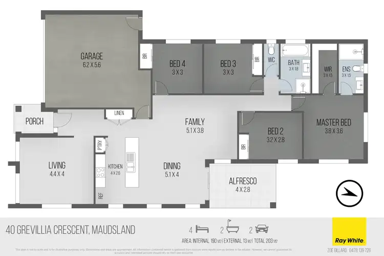 Floorplan of Homely house listing, 40 Grevillea Crescent, Maudsland QLD 4210