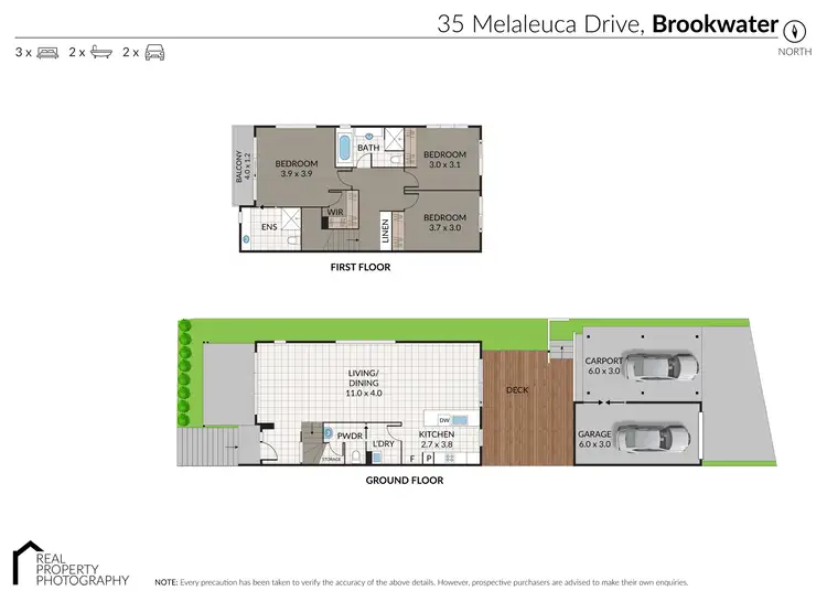 Floorplan of Homely townhouse listing, 35 Melaleuca Drive, Brookwater QLD 4300