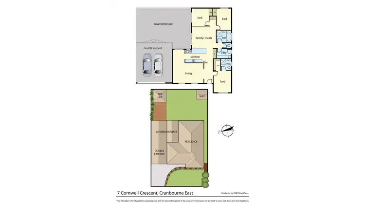 Floorplan of Homely house listing, 7 Cornwell Crescent, Cranbourne East VIC 3977