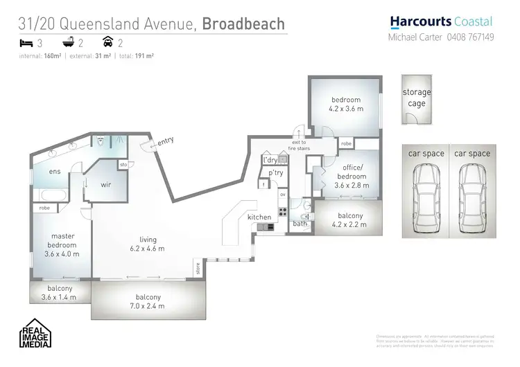 Floorplan of Homely apartment listing, 31/20 Queensland Avenue, Broadbeach QLD 4218