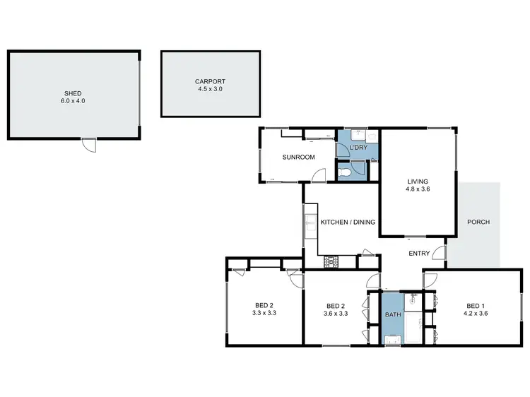 Floorplan of Homely house listing, 18 Crofton Street, Benalla VIC 3672