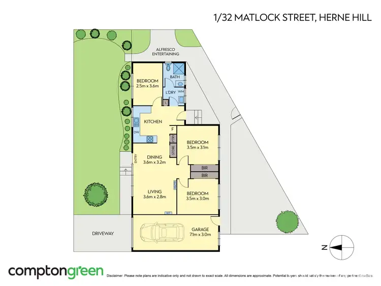 Floorplan of Homely villa listing, 1/32 Matlock Street, Herne Hill VIC 3218