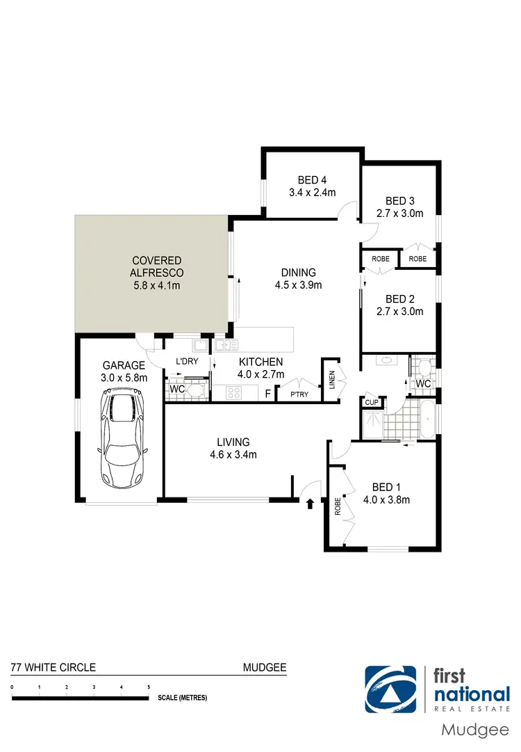Floorplan of Homely house listing, 77 White Circle, Mudgee NSW 2850